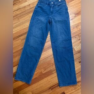 Old Navy Women’s High Waisted WOW Wide Leg Jeans Deep Blue